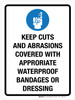 Keep Cuts and Abrasions Covered Portrait - Wall Sign