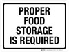 Proper Food Storage Is Required Landscape - Wall Sign Proper Food Storage Is Required Landscape - Wall Sign