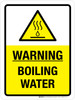 Warning: Boiling Water Portrait - Wall Sign