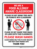 We Are a Food Allergy Aware Classroom Portrait - Wall Sign