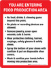You Are Entering Food Production Area Portrait - Wall Sign You Are Entering Food Production Area Portrait - Wall Sign