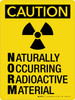 Caution: Naturally Occurring Radioactive Material Portrait - Wall Sign