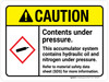 Caution: Contents Under Pressure ANSI Landscape - Wall Sign Caution: Contents Under Pressure ANSI Landscape - Wall Sign