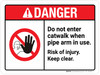 Danger: Do Not Enter Catwalk When Pipe Arm In Use ANSI Landscape - Wall Sign Danger: Do Not Enter Catwalk When Pipe Arm In Use ANSI Landscape - Wall Sign