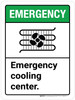 Emergency: Emergency Cooling Center ANSI Portrait - Wall Sign Emergency: Emergency Cooling Center ANSI Portrait - Wall Sign