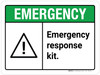 Emergency: Emergency Response Kit ANSI Landscape - Wall Sign Emergency: Emergency Response Kit ANSI Landscape - Wall Sign