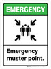 Emergency: Evacuation Muster Point ANSI Portrait - Wall Sign
