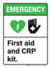 Emergency: First Aid and CPR Kit ANSI Portrait - Wall Sign