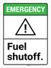 Emergency: Fuel Shutoff ANSI Portrait - Wall Sign Emergency: Fuel Shutoff ANSI Portrait - Wall Sign