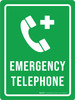 Emergency Telephone Portrait - Wall Sign Emergency Telephone Portrait - Wall Sign