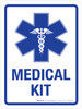 Medical Kit with Icon Portrait - Wall Sign