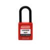 Red 38mm Nylon Shackle Lockout Padlock – Keyed Different