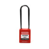 Red 76mm Steel Shackle Lockout Padlock – Keyed Different 