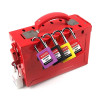 Portable Steel Group Lockout Box – Holds 13 Padlocks