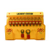 Covered Lockout Station with Tag Storage – Holds 10 Padlocks