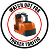 Watch Out For Tugger Traffic - Floor Sign