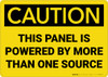 Caution: Panel Powered By More Than One Source - Wall Sign