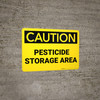 Caution: Pesticide Storage Area - Wall Sign