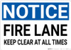 Notice: Fire Lane Keep Clear - Wall Sign Notice: Fire Lane Keep Clear - Wall Sign