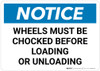 Notice: Wheels Chocked Before Loading - Wall Sign