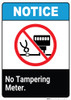 Notice: No Tampering Meter - Wall Sign Notice: No Tampering Meter - Wall Sign