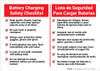 Battery Charging Safety Checklist Bilingual Spanish - Wall Sign