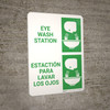 Eyewash Station Bilingual Spanish - Wall Sign