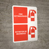 Fire Extinguisher Portrait With Icon Bilingual Spanish - Wall Sign