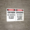 Danger: Hazard Oxygen No Smoking Bilingual Spanish - Wall Sign Danger: Hazard Oxygen No Smoking Bilingual Spanish - Wall Sign