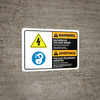 Warning: Hazardous Voltage Follow Lockout Procedures Bilingual Spanish - Wall Sign Warning: Hazardous Voltage Follow Lockout Procedures Bilingual Spanish - Wall Sign