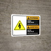 Warning: High Voltage Authorized Personnel Only Bilingual Spanish - Wall Sign