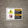 Warning: High Voltage Keep Away Bilingual Spanish - Wall Sign