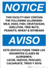 Notice: This Facility May Contain Bilingual Spanish - Wall Sign