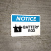Notice: Battery Box with Icon - Wall Sign