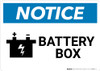 Notice: Battery Box with Icon - Wall Sign