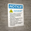 Notice: Chilled And Frozen Foods Guidelines - Wall Sign Notice: Chilled And Frozen Foods Guidelines - Wall Sign
