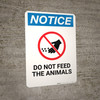 Notice: Do Not Feed The Animals with Icon - Wall Sign Notice: Do Not Feed The Animals with Icon - Wall Sign