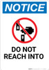 Notice: Do Not Reach Into with Icon - Wall Sign Notice: Do Not Reach Into with Icon - Wall Sign