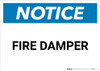 Notice: Fire Damper - Wall Sign