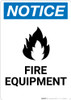 Notice: Fire Equipment Portrait with Icon - Wall Sign