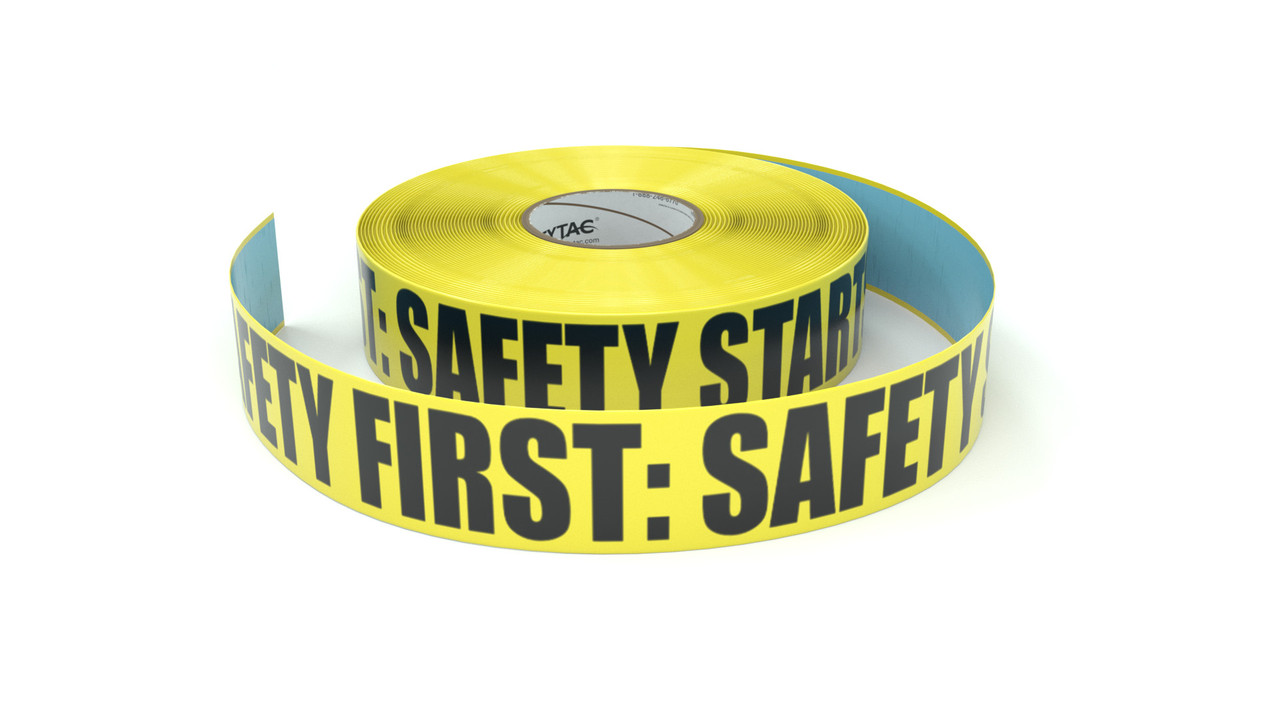 Safety First: Safety Starts Here - Inline Printed Floor Marking Tape ...