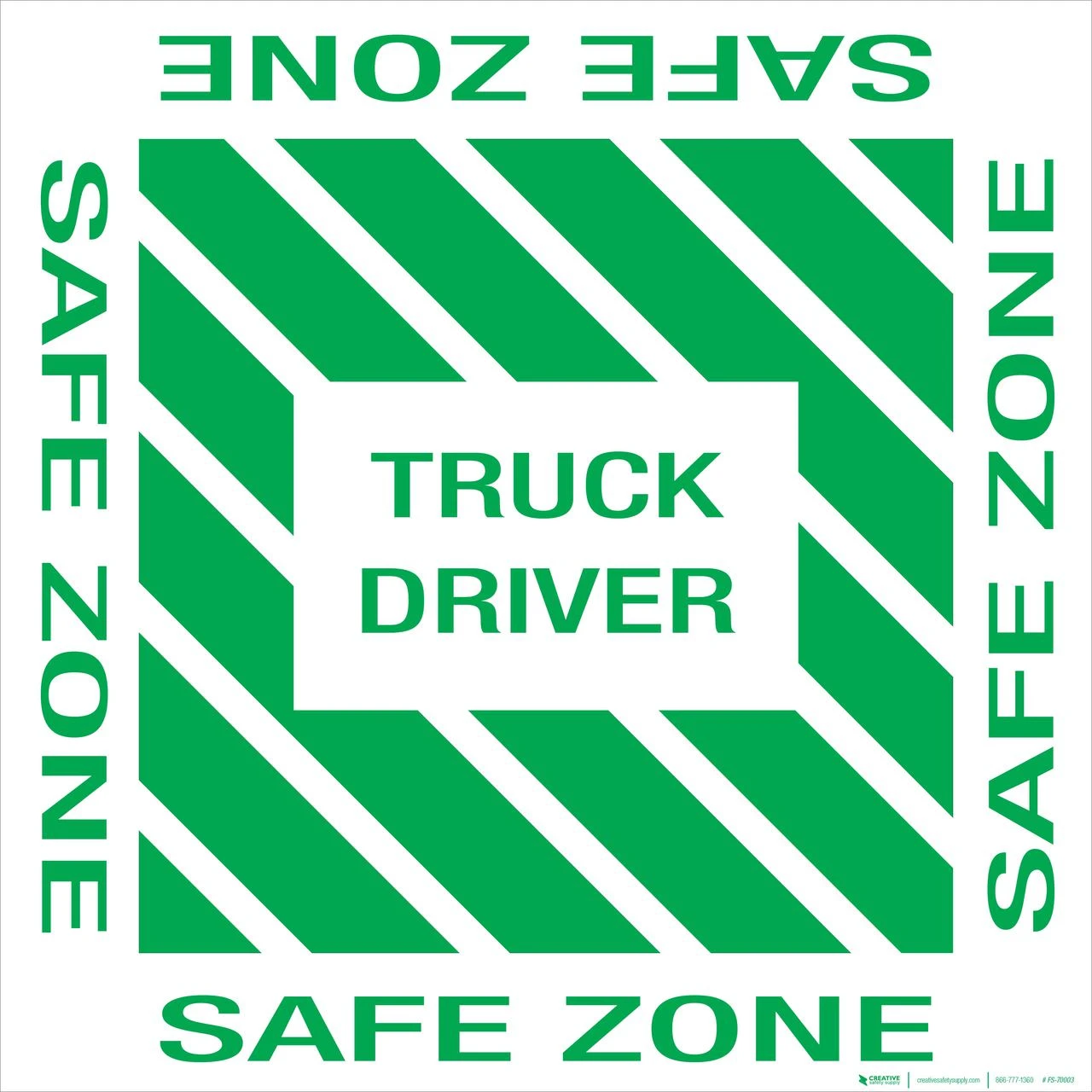 Safety Rucking Sign Truck Signs | Creative Safety Supply