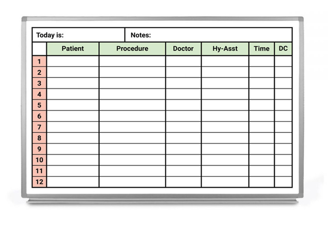 dental-schedule-whiteboard