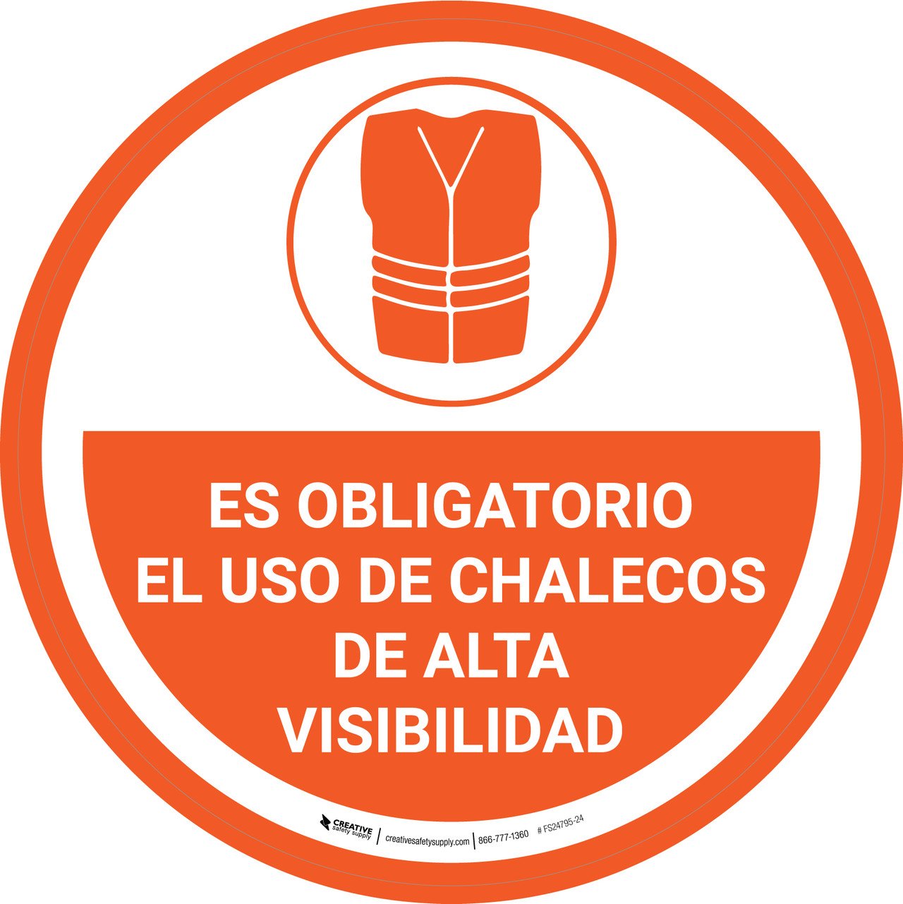 es-obligatorio-el-uso-de-chalecos-de-alta-visibilidad-circular-floor-sign