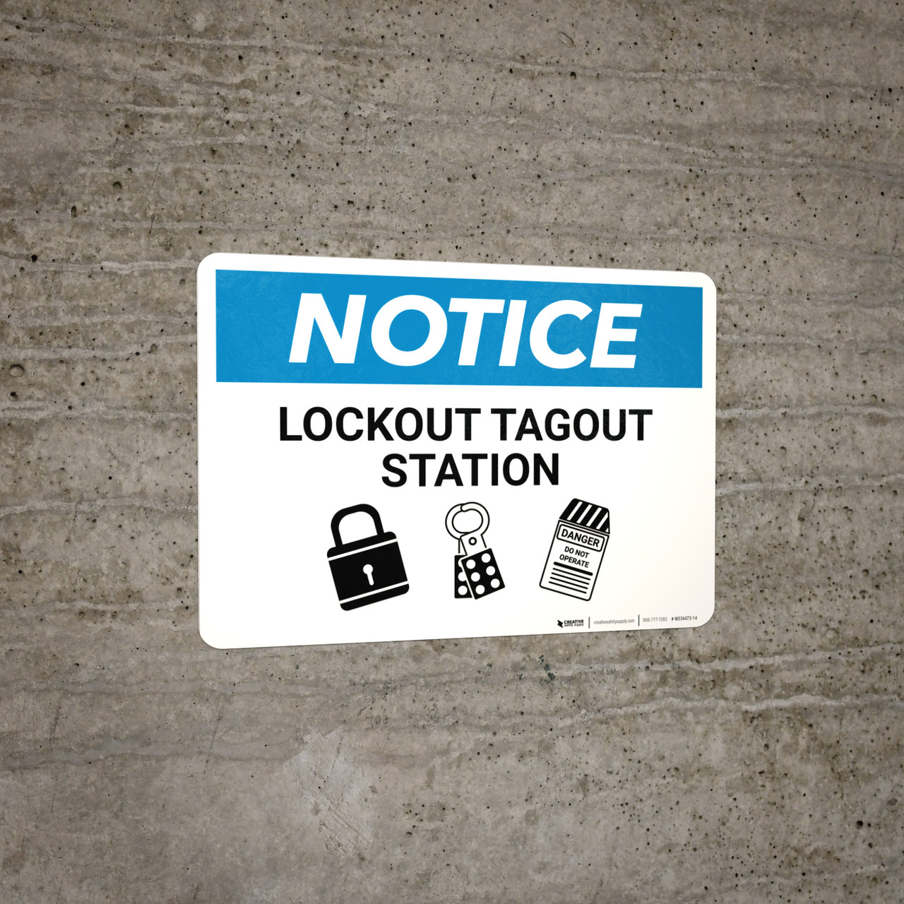 Notice: Lockout Tagout Station - Wall Sign