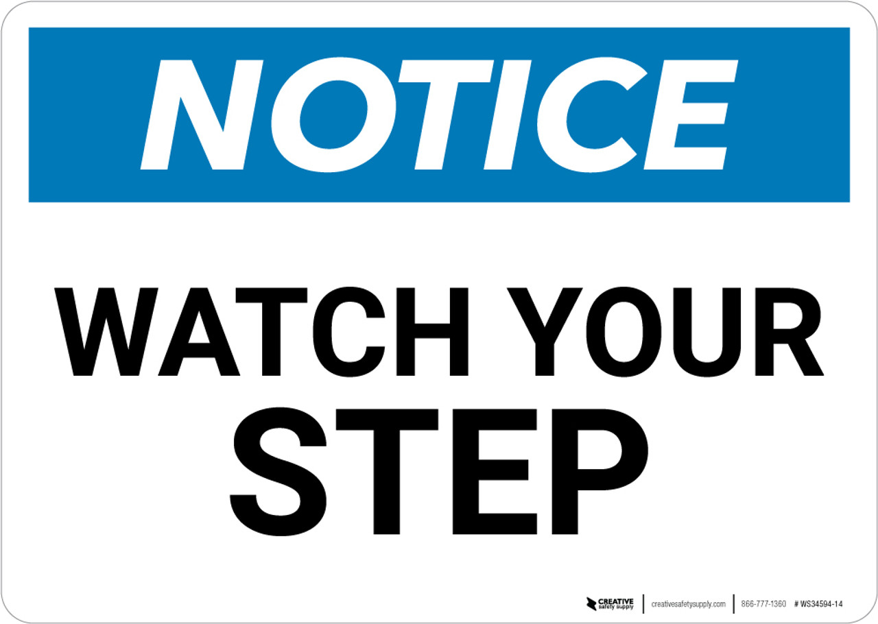 printable watch your step sign