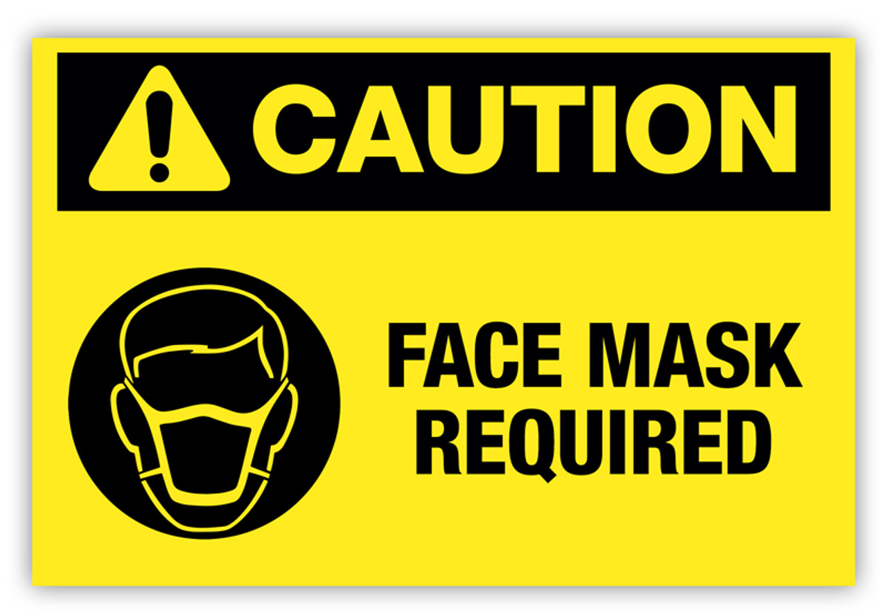 caution face mask required label ver 2