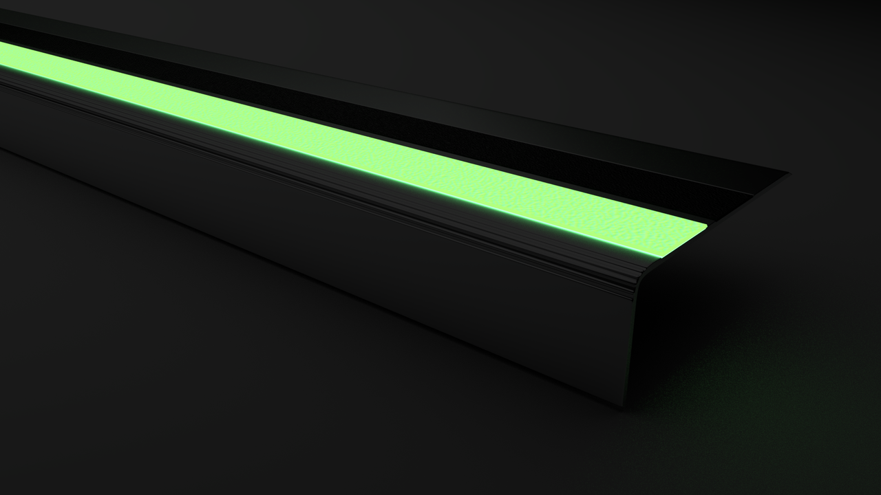 PERMALIGHT® Aluminum Traction and Glow Stair Nosing