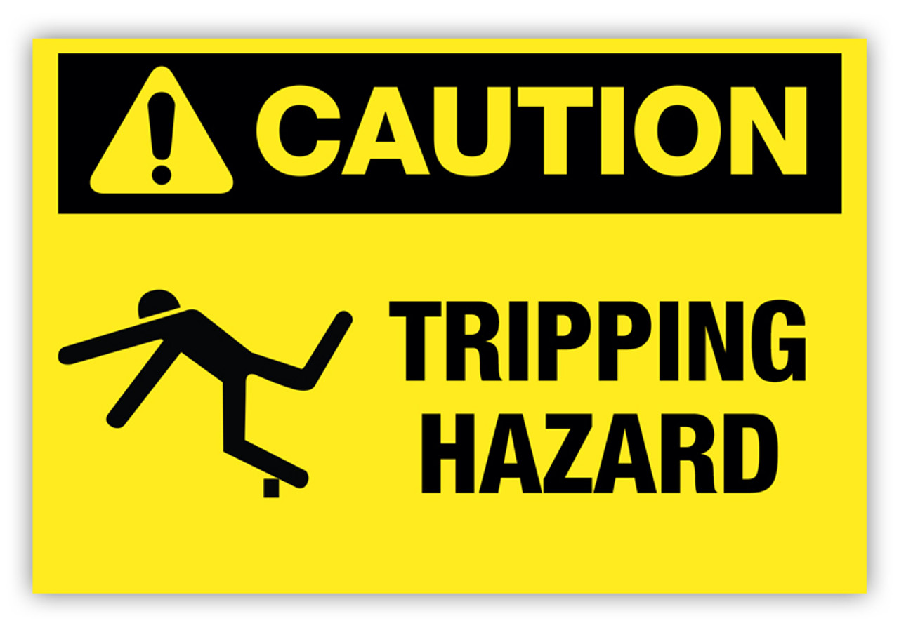 Caution - Tripping Hazard Label | Creative Safety Supply