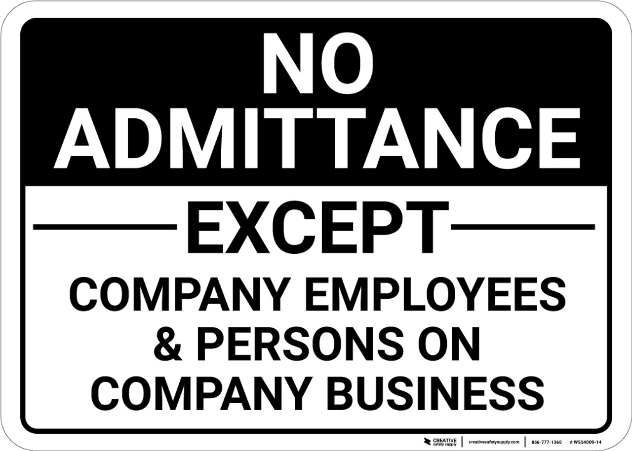 NO RE-ENTRY - American Sign Company